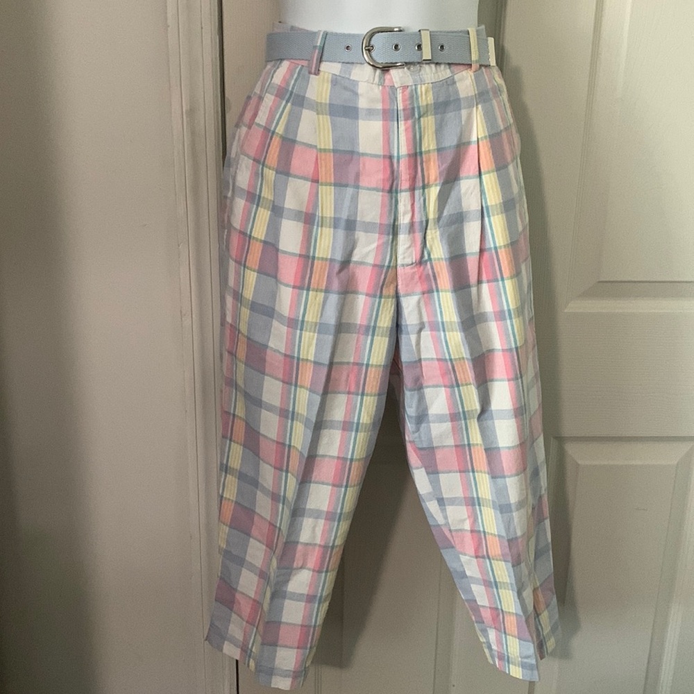 Best American clothing capris square multicolor size 7/8 100%cotton gently used